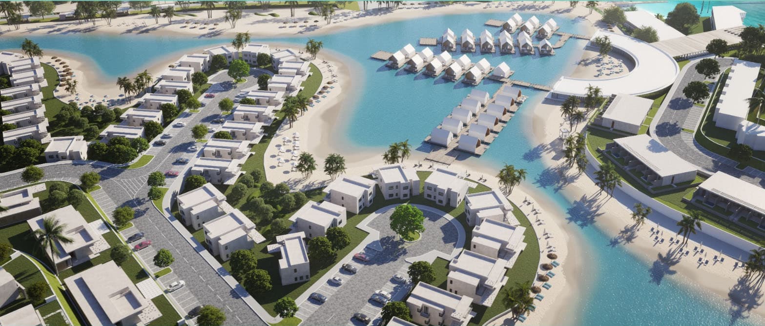 منظر جوي لوحدات بيتش فرونت في دي باي